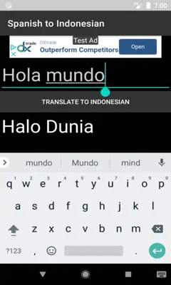 Spanish to Indonesian Translator android App screenshot 2