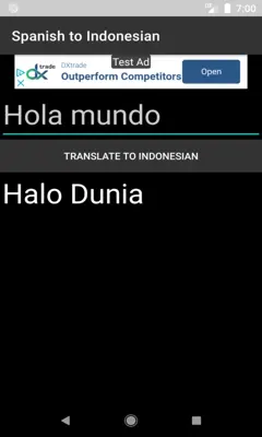 Spanish to Indonesian Translator android App screenshot 3